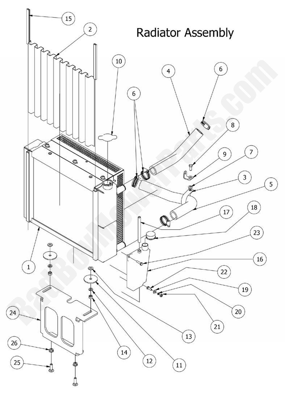 2015 Compact Diesel Radiator Assembly